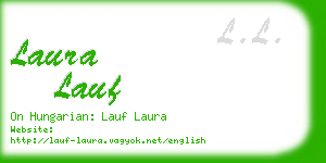 laura lauf business card
